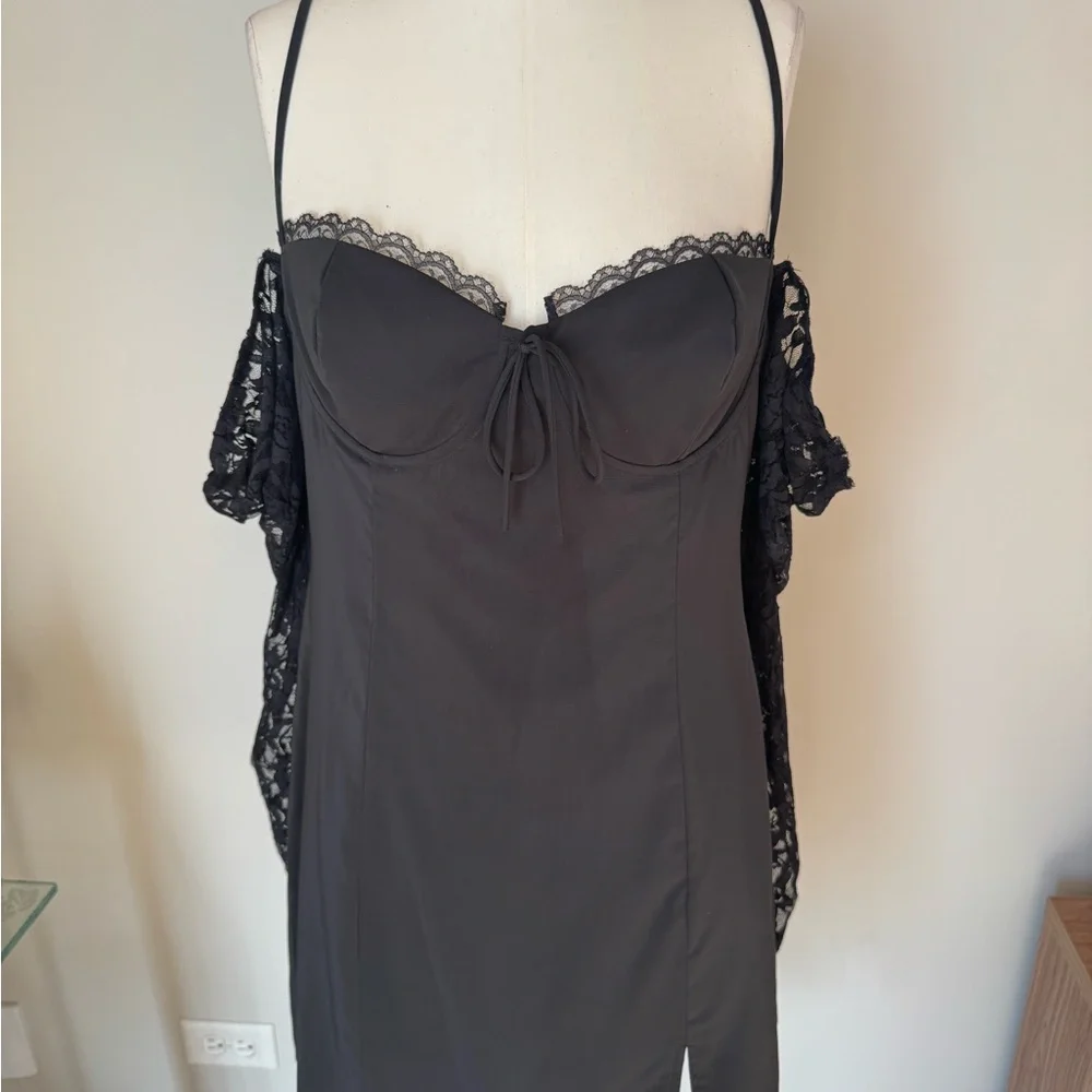 Princess Polly Black Lace Sleeve Dress - Picture 5 of 10